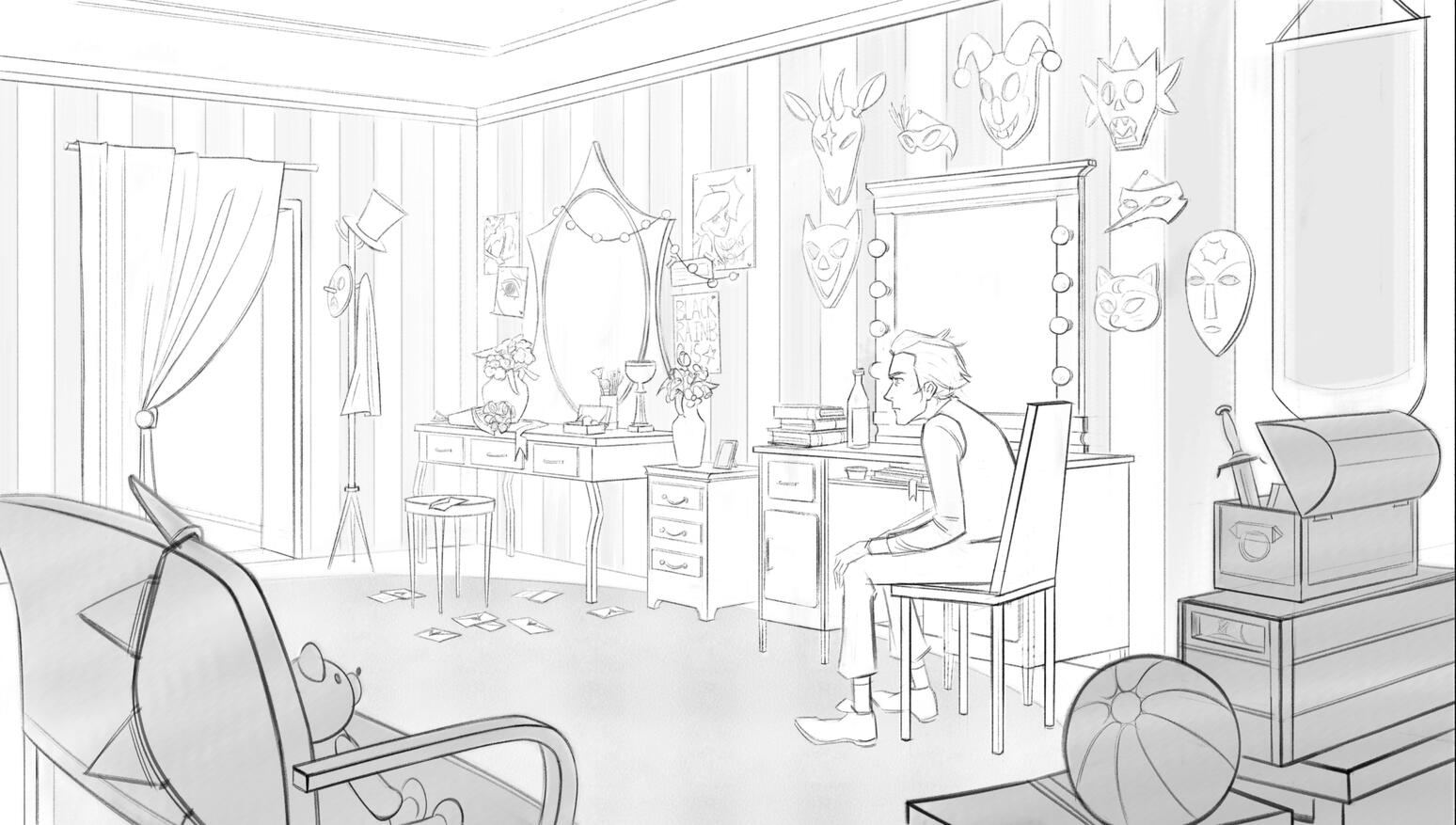 Personal project: Circus dressing room
